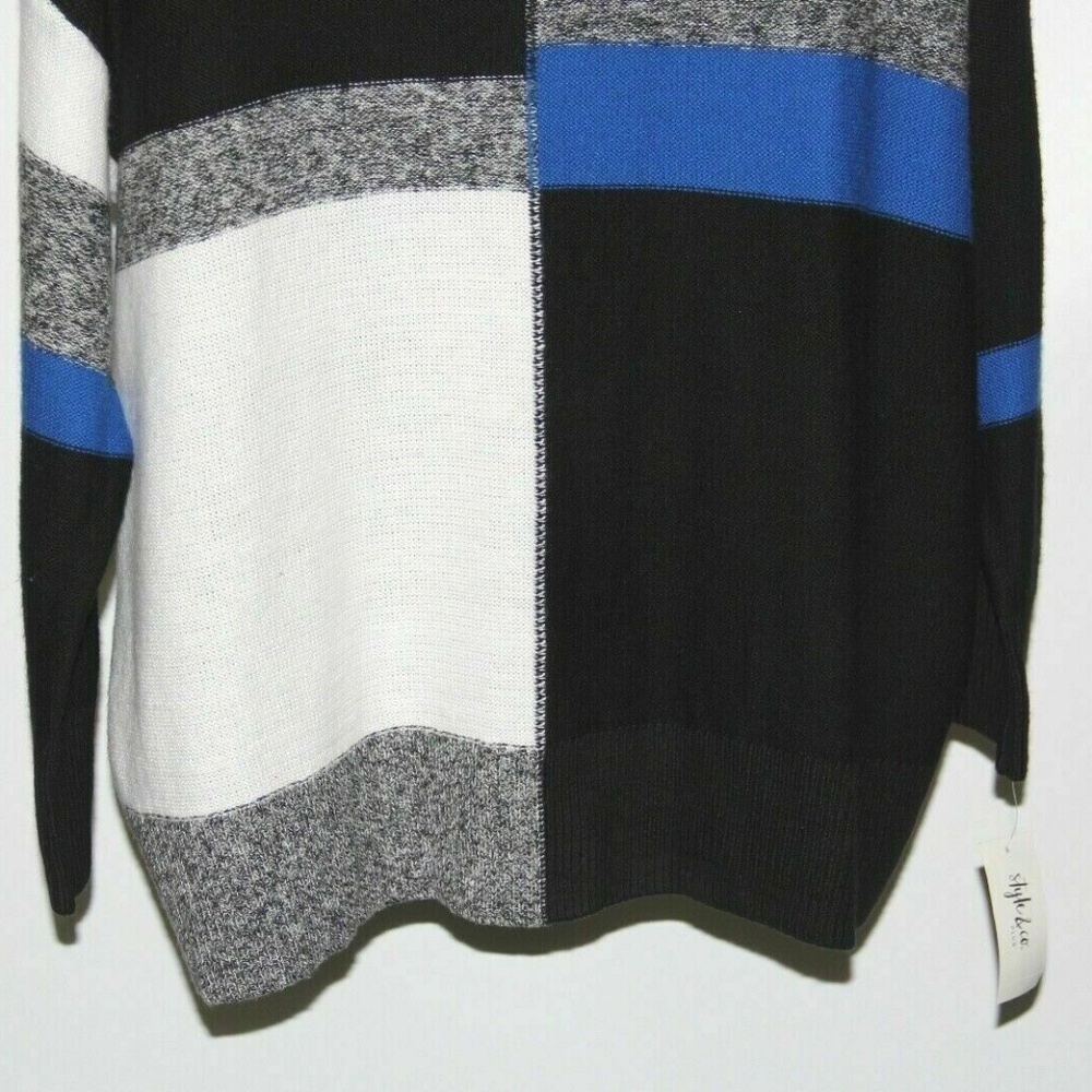 Style&CO 2X Sea Captain Colorblock Sweater AI10 - Picture 4 of 6
